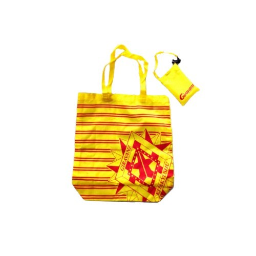 Promotional fold shopping bags with small pouch