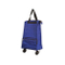Polyester material carry fold trolley bags with wheels for shopping bags 