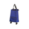 Polyester foldable trolley shopping bag with wheels for easy carrying
