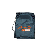 Promotional nylon drawstring bag with printed logo, ideal for outdoor sports