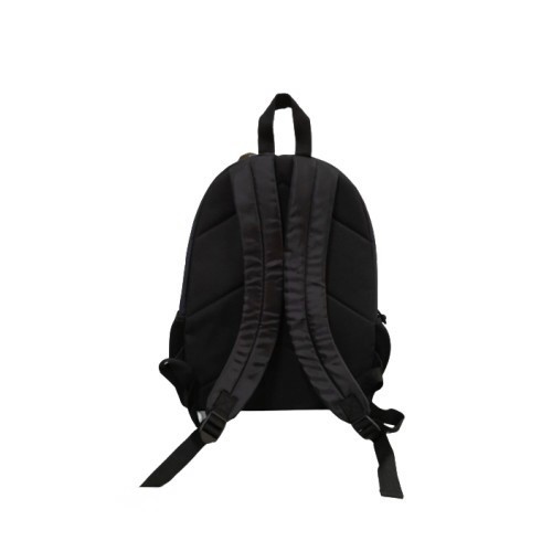 Promotional sporting backpack is made of polyester material and features a front stretching design
